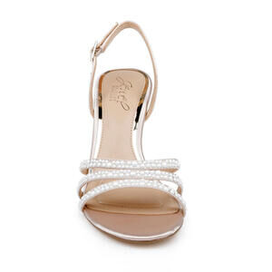 Jewel‎ Badgley Mischka Kathryn Bejeweled Stiletto Sandal NWOB 8.5